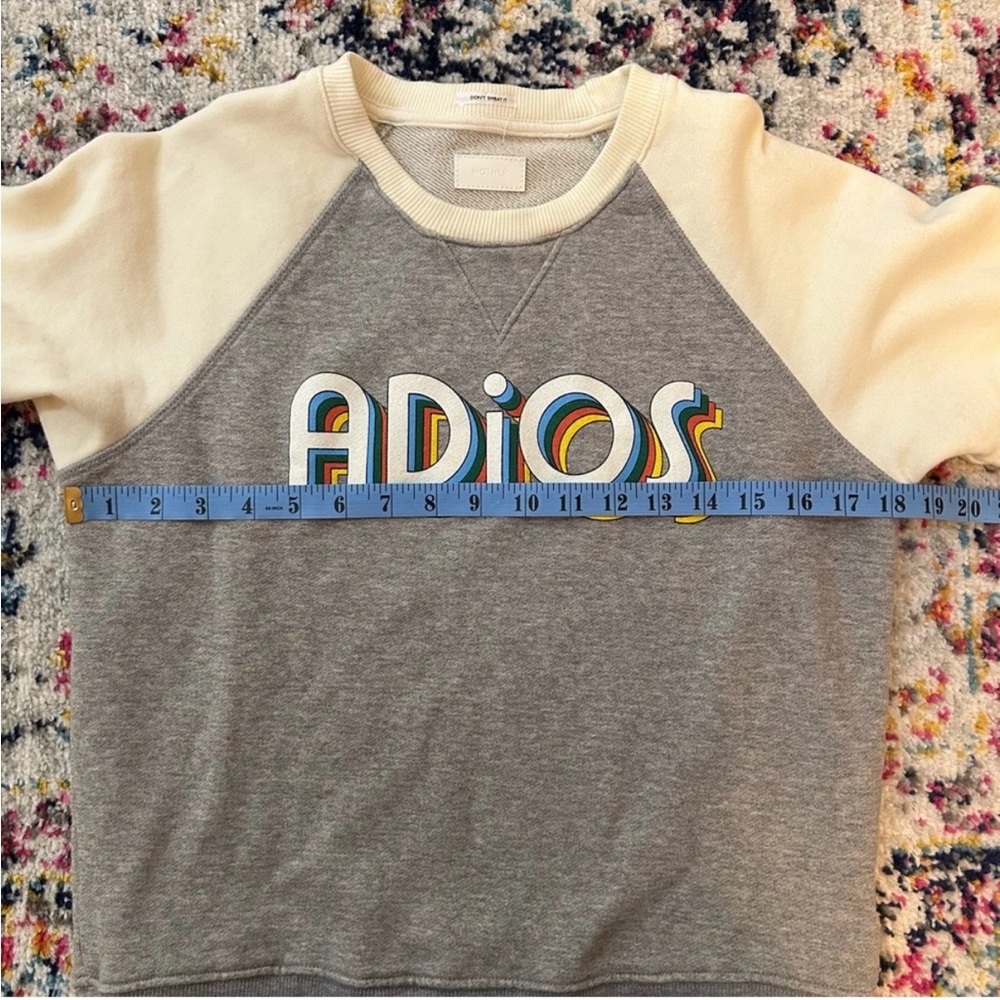Mother The Square Adios Raglan Sweatshirt XS - Picture 6 of 7
